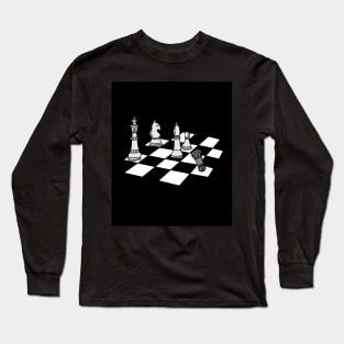 Chessboard Player Chess Pieces Long Sleeve T-Shirt